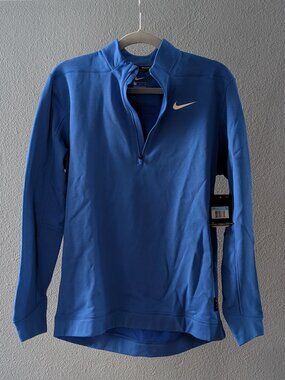 NWT Men's Blue Nike Golf 1/2 Therma Repel Pullover - Sz Medium
